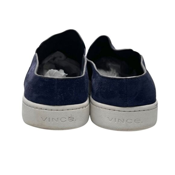 VINCE. WOMEN'S BLAIR NAVY SUEDE SLIP ON LOAFERS - 9M - Picture 3 of 10